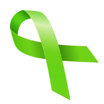 Mental Health Day. Organ Donation Month. Green ribbon. illustration. vector