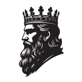 Silhouette of a King vector