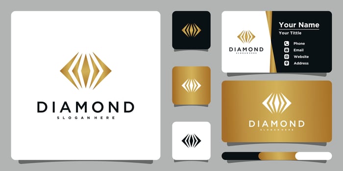 Diamond or jewelry logo design . Premium vector
