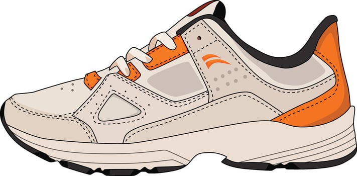 sneakers shoes for training, running shoe illustration. Sport shoes , isolated vector