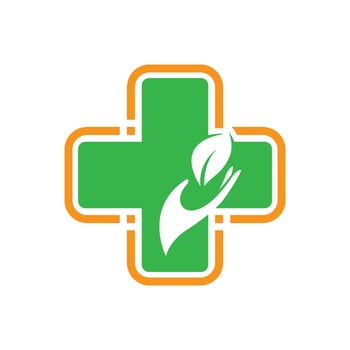 Medical care shape logo images vector