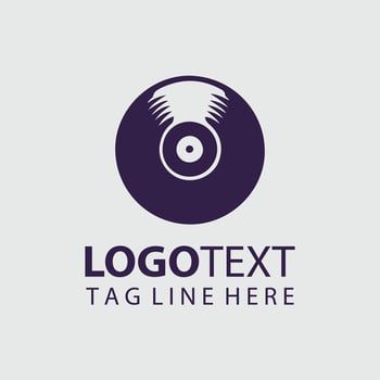 Music Disk Logo vector