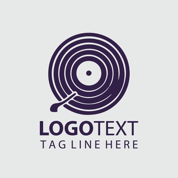 Music Disk Logo vector