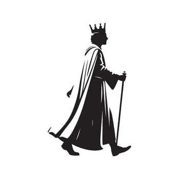 A man King silhouette king vector