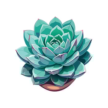 Beautiful Flowerpot Houseplant Illustration vector