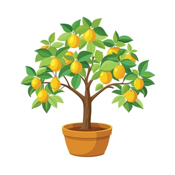 Beautiful Flowerpot Houseplant Illustration vector