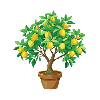 Beautiful Flowerpot Houseplant Illustration vector