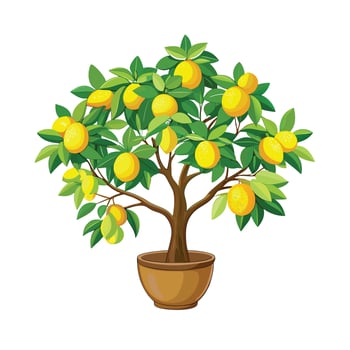 Beautiful Flowerpot Houseplant Illustration vector