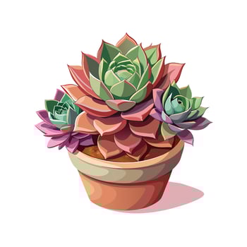 Beautiful Flowerpot Houseplant Illustration vector