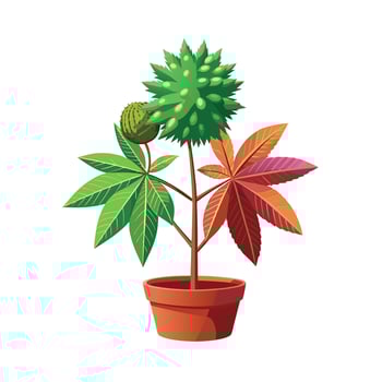 Beautiful Flowerpot Houseplant Illustration vector