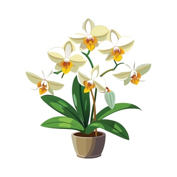 Beautiful Flowerpot Houseplant Illustration vector