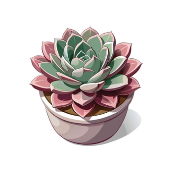 Beautiful Flowerpot Houseplant Illustration vector