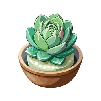 Beautiful Flowerpot Houseplant Illustration vector