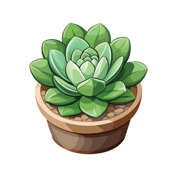 Beautiful Flowerpot Houseplant Illustration vector