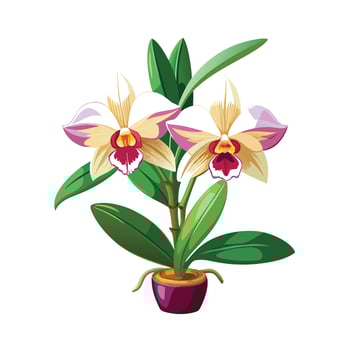 Beautiful Flowerpot Houseplant Illustration vector