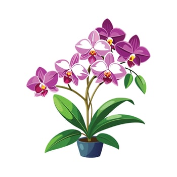 Beautiful Flowerpot Houseplant Illustration vector