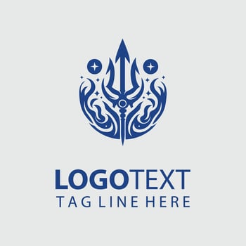 Trident Logo Illustrations vector