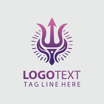 Trident Logo Illustrations vector