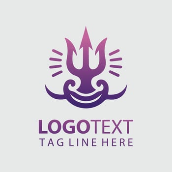 Trident Logo Illustrations vector