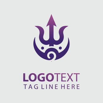 Trident Logo Illustrations vector