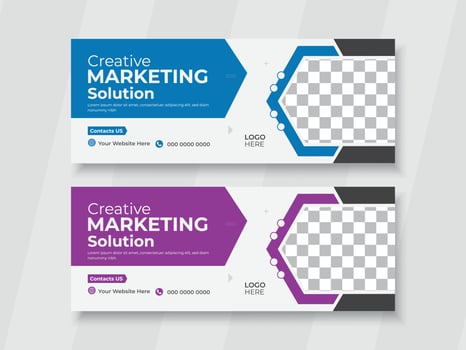 Creative Corporate business social media design Facebook cover template web banner Template. vector