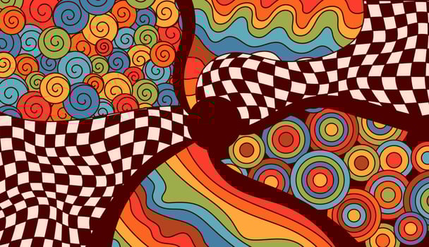 Abstract hippie decor. vector