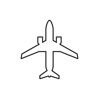 Aircraft icon . Plane illustration sign. Airplane symbol. Travel logo. vector