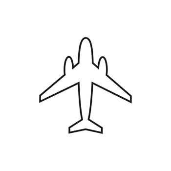 Aircraft icon . Plane illustration sign. Airplane symbol. Travel logo. vector