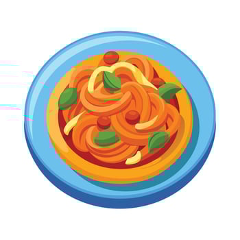 Pasta on white background vector