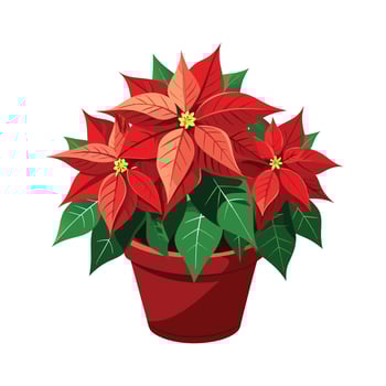 Beautiful Flowerpot Houseplant Illustration vector