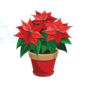 Beautiful Flowerpot Houseplant Illustration vector
