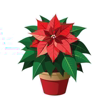 Beautiful Flowerpot Houseplant Illustration vector