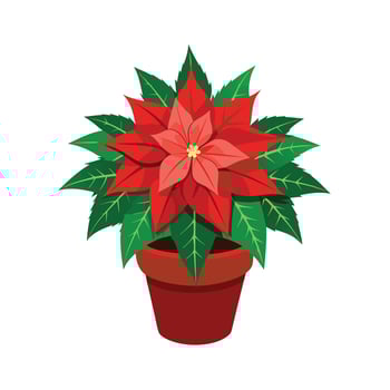 Beautiful Flowerpot Houseplant Illustration vector