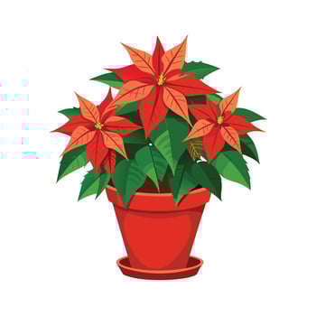 Beautiful Flowerpot Houseplant Illustration vector