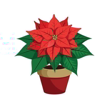 Beautiful Flowerpot Houseplant Illustration vector