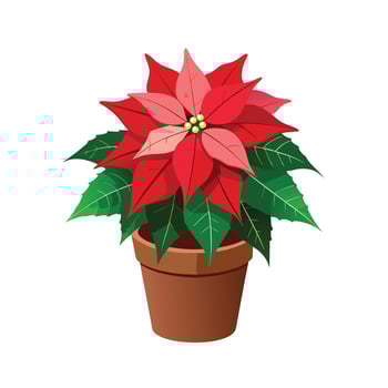 Beautiful Flowerpot Houseplant Illustration vector
