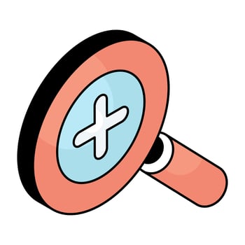 A unique design icon of zoom in vector