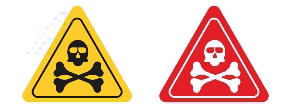 Danger alert indicating presence of general hazards requiring vigilance vector