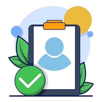 successful login concept. account has been registered, id card profile has been verified, account has been secured with password, modern graphic elements for landing page, ui, infographics, icons. vector