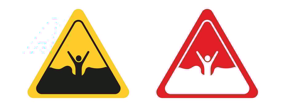 Mud Hazard Alert Sign Prevent Slips in Muddy Work Areas vector