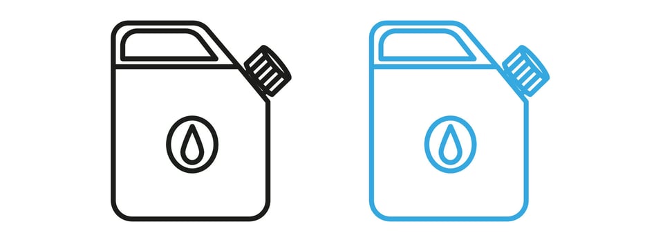 Industrial Oil Can Icon for Mechanical Maintenance, Lubrication, and Engineering Applications vector