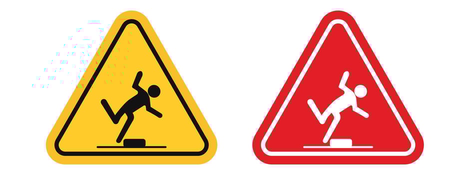 Trip Hazard Warning Icon Promote Safety in Work and Public Spaces vector