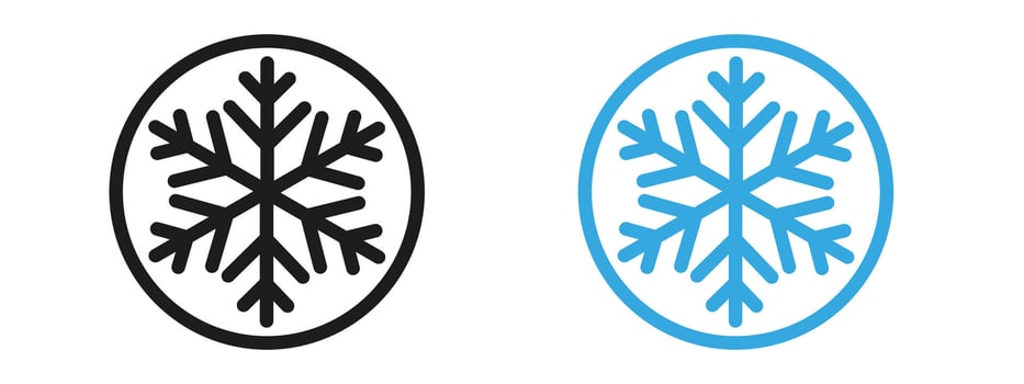 Snowflake Graphic Representing Cool and Frosty Winter Elements vector