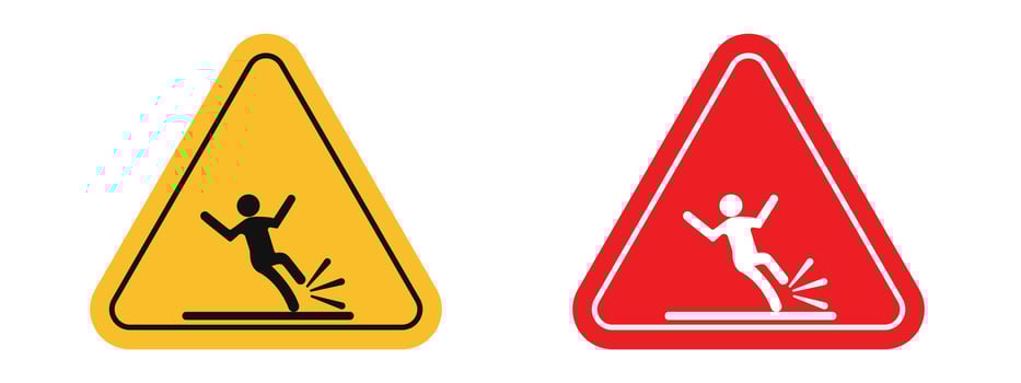 Slippery Floor Caution Sign Prevent Accidents in Wet Areas vector