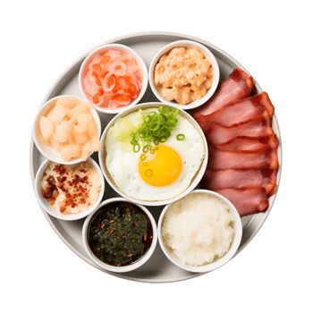 congee breakfast platter png
