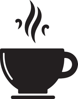 Cup of coffee icon. Tea cup illustration. Cup flat icon. Cup outline pictogram vector