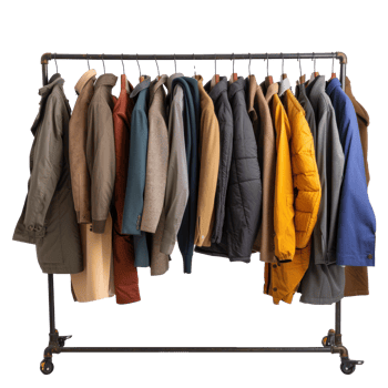 a box with clothes and other items in it on transparent background png