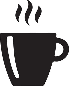 Cup of coffee icon. Tea cup illustration. Cup flat icon. Cup outline pictogram vector