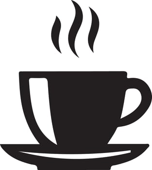 Cup of coffee icon. Tea cup illustration. Cup flat icon. Cup outline pictogram vector