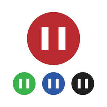 A set of pause button icons. vector